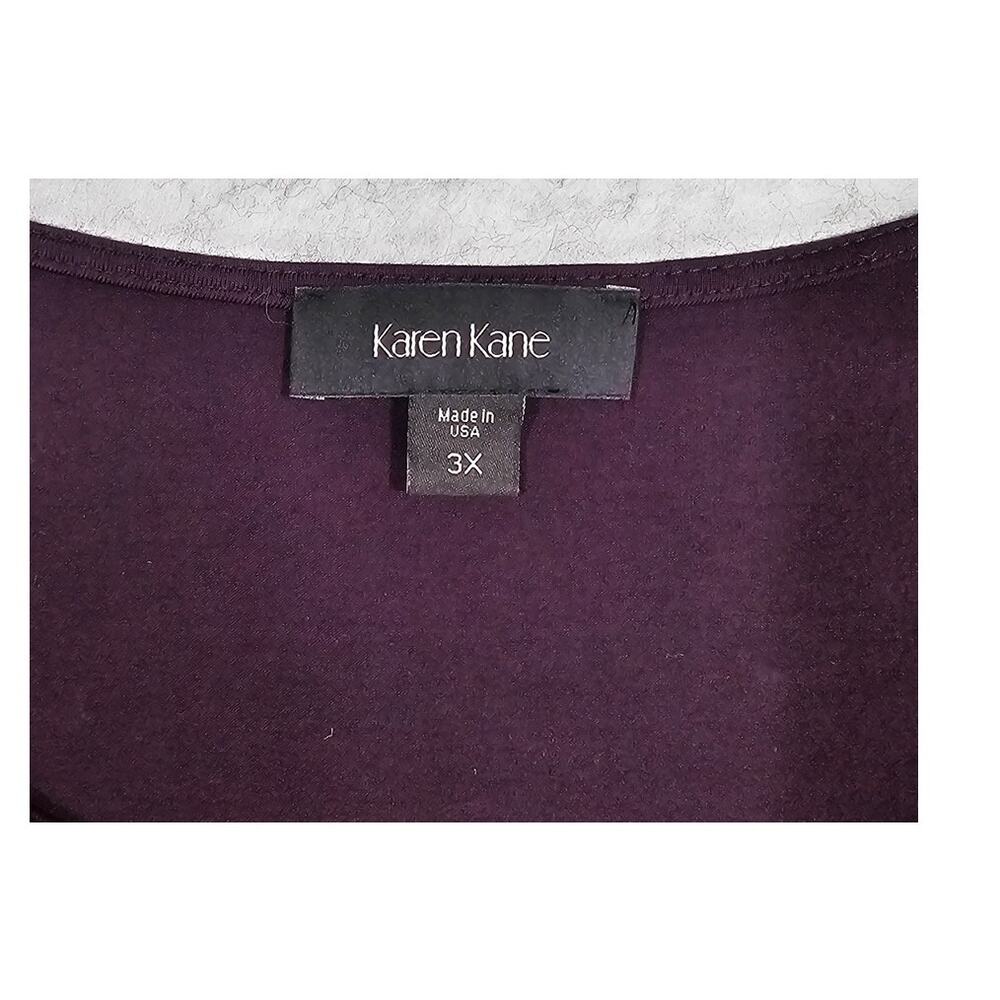 Karen Kane Twist Tie Shirt Top, Knot Front, Purple, Soft, Feminine, Womens Sz 3X - Picture 6 of 9